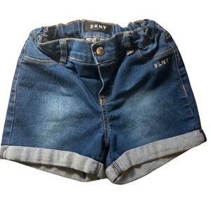 DKNY Jeans Shorts Girls 6 Cuffed Hem Denim Stretch